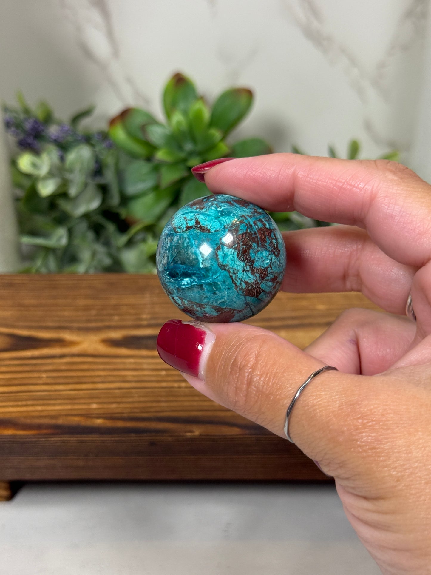Chrysocolla Sphere