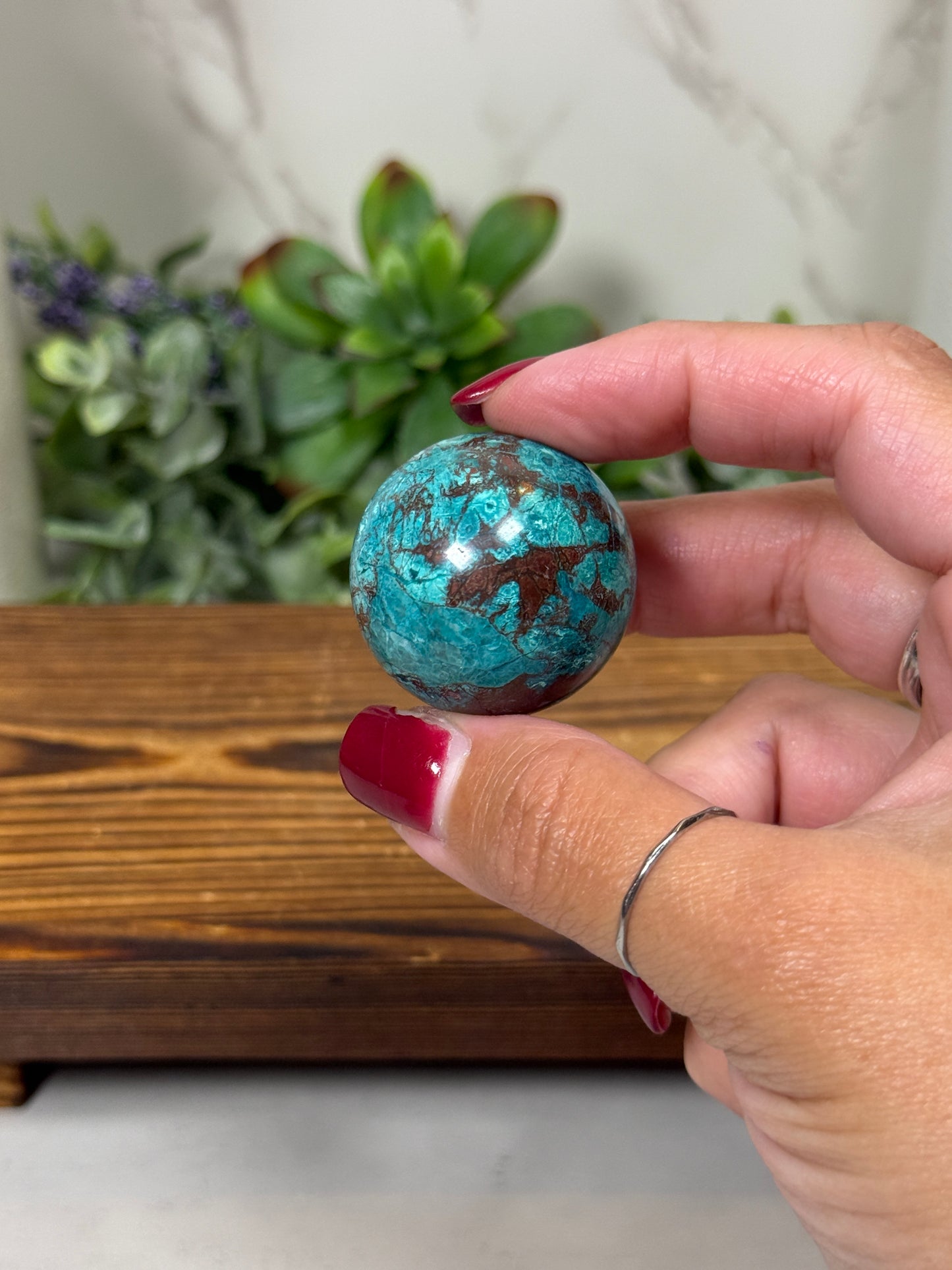 Chrysocolla Sphere