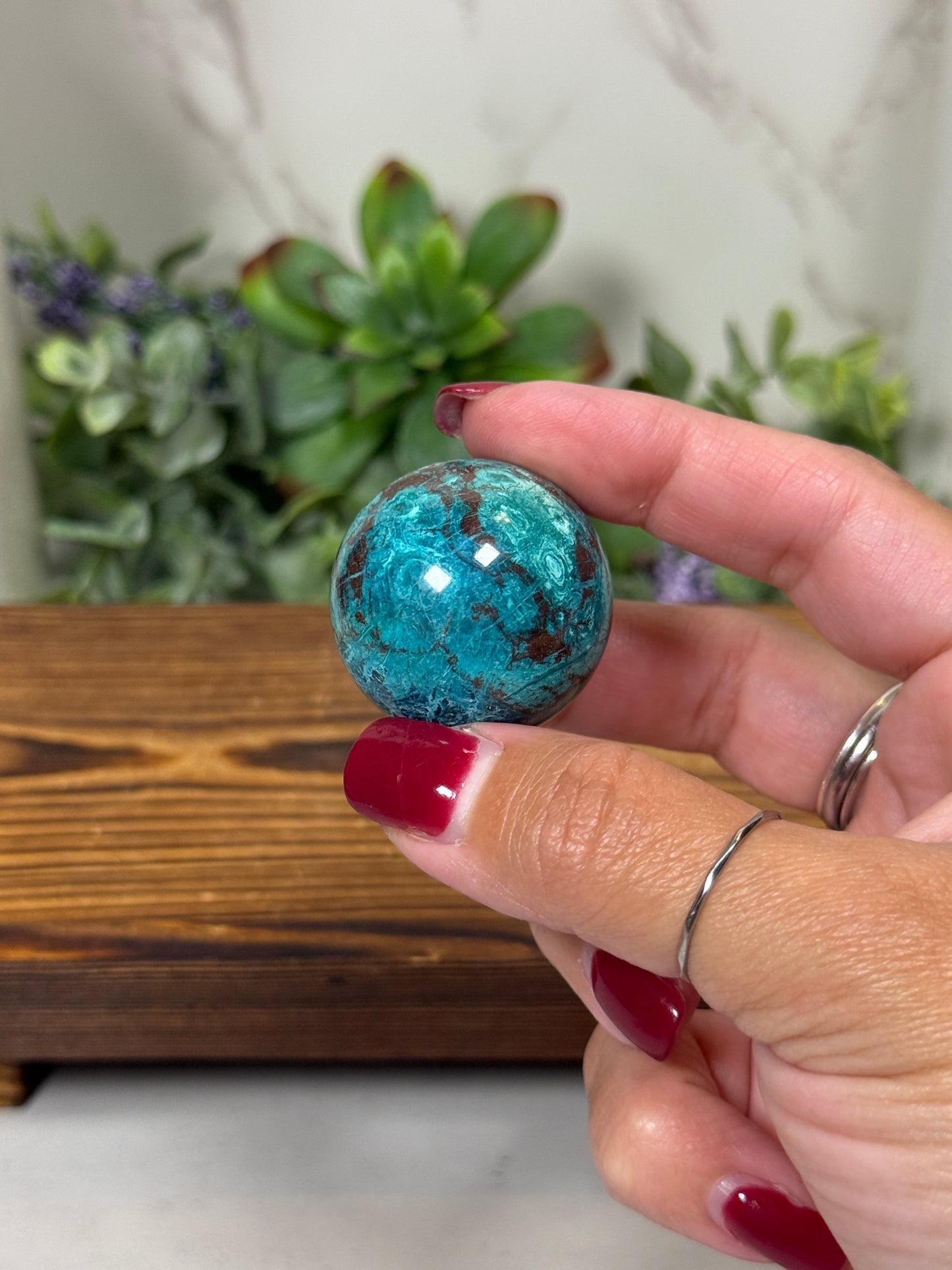 Chrysocolla Sphere