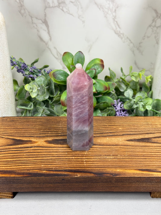 Lavender Rose Quartz Tower