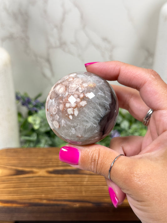 Blue Flower Agate Spheres - You Pick!