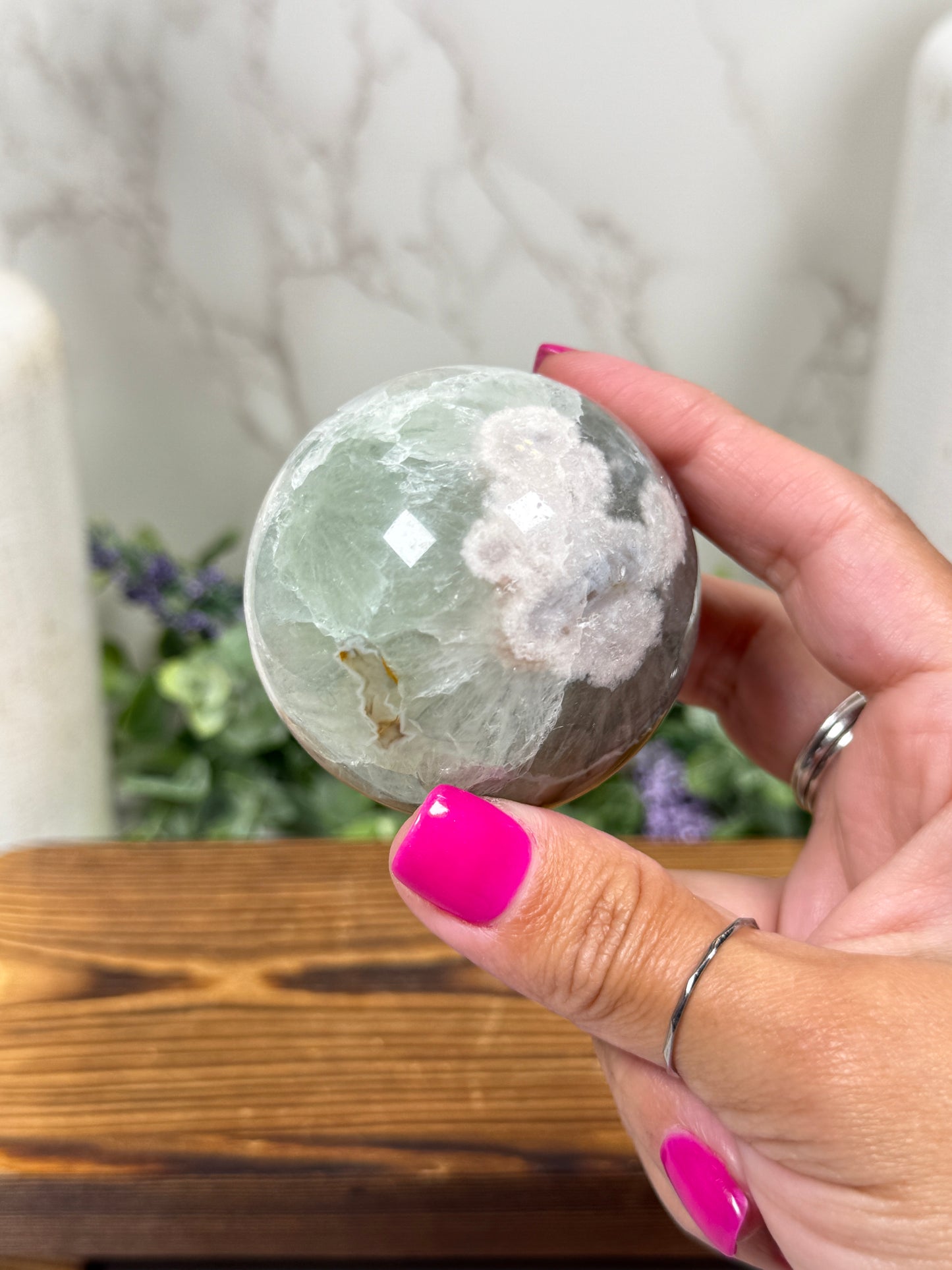 Blue Flower Agate Spheres - You Pick!