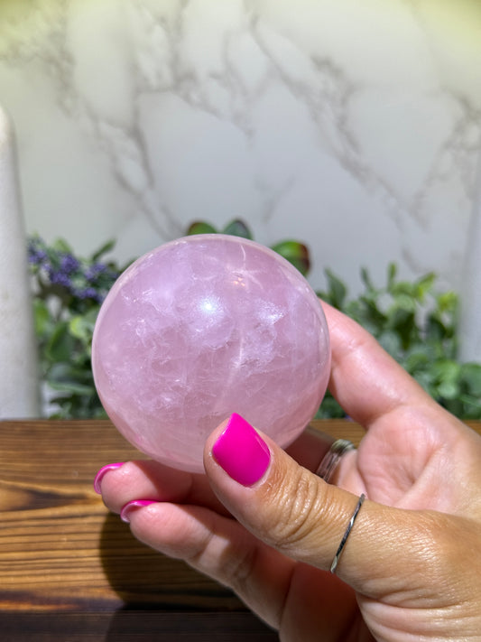 Pink Star Rose Quartz Spheres