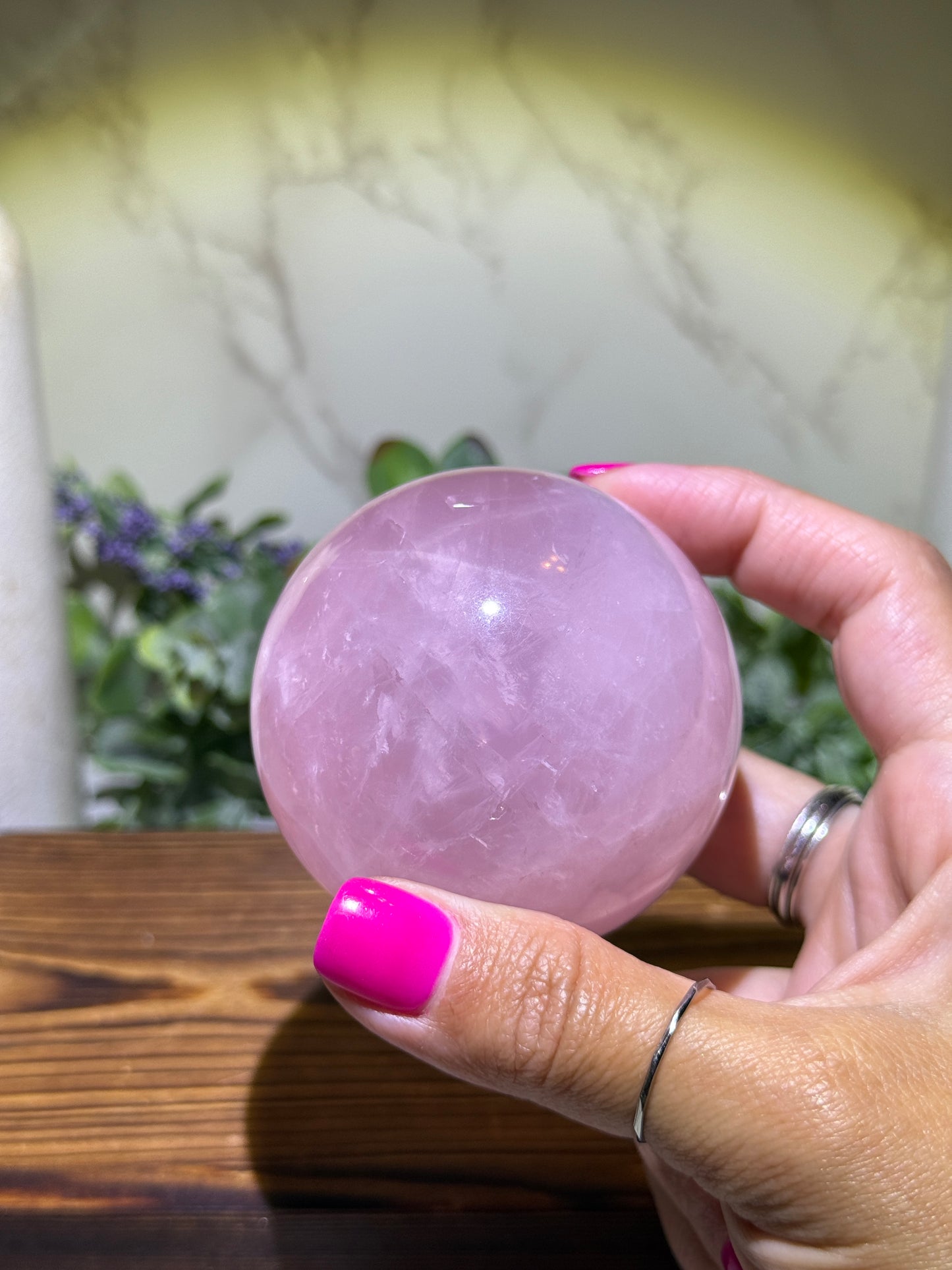 Pink Star Rose Quartz Spheres