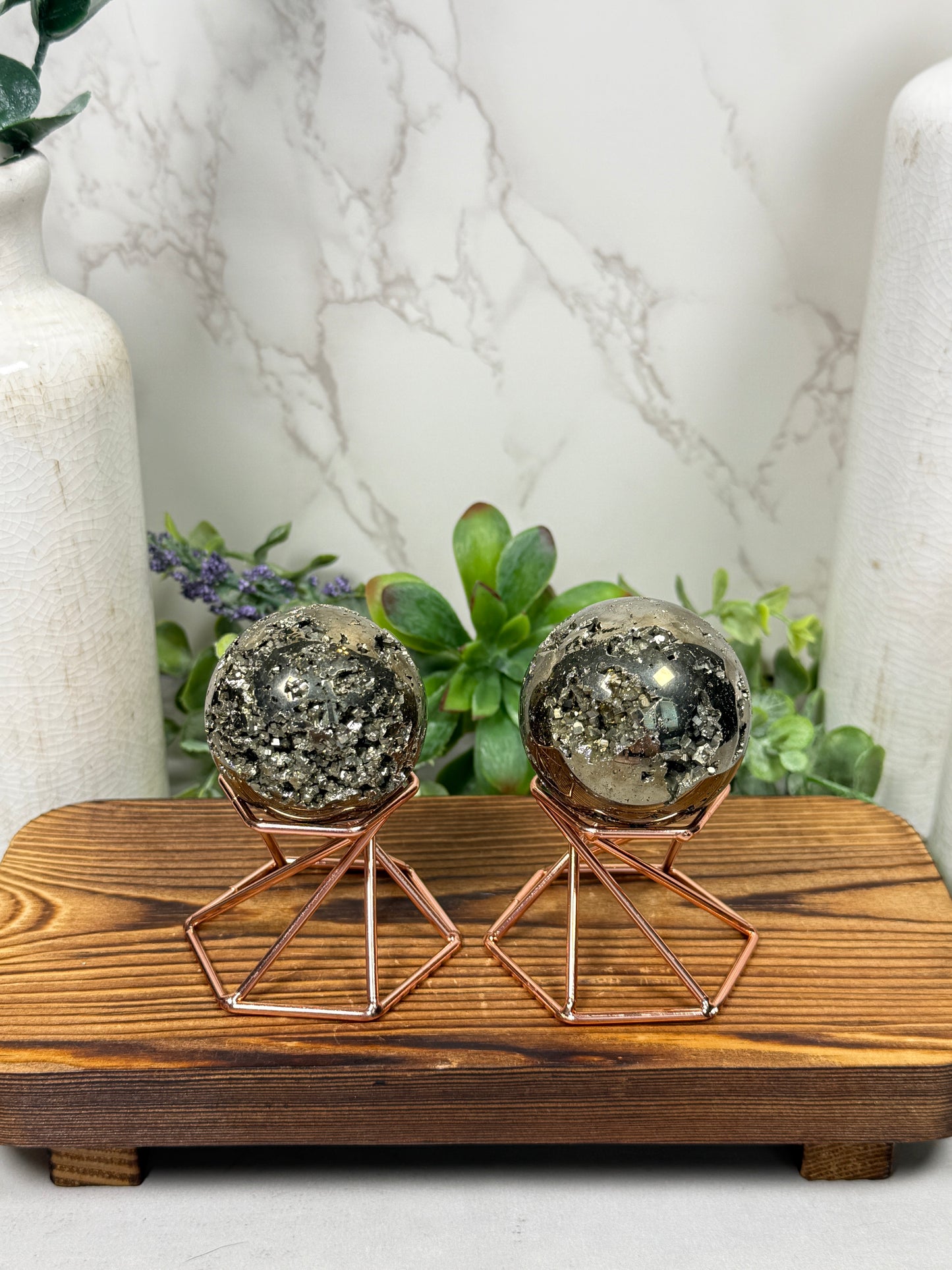 Pyrite Spheres with Cubes