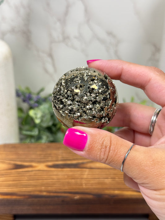 Pyrite Spheres with Cubes