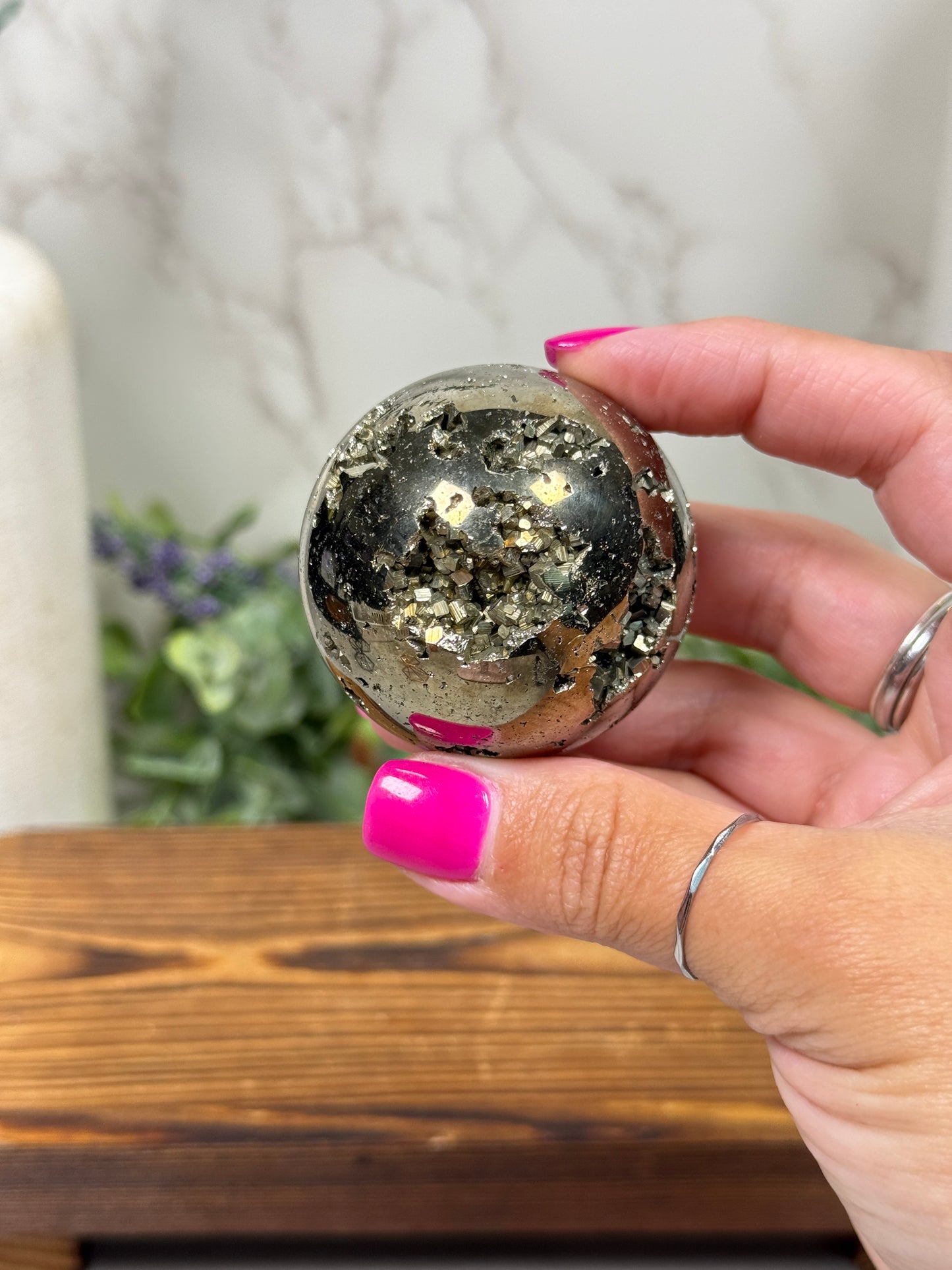 Pyrite Spheres with Cubes