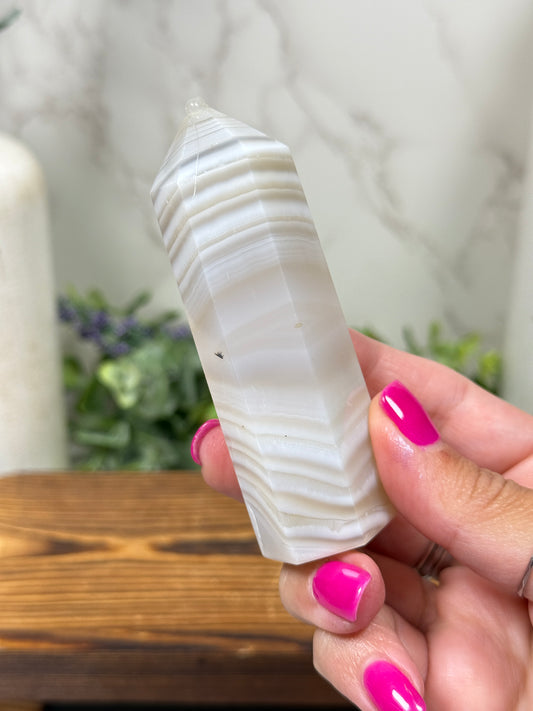 White Banded Agate Towers