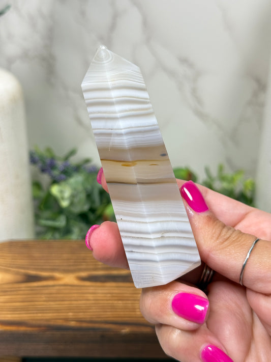 White Banded Agate Towers