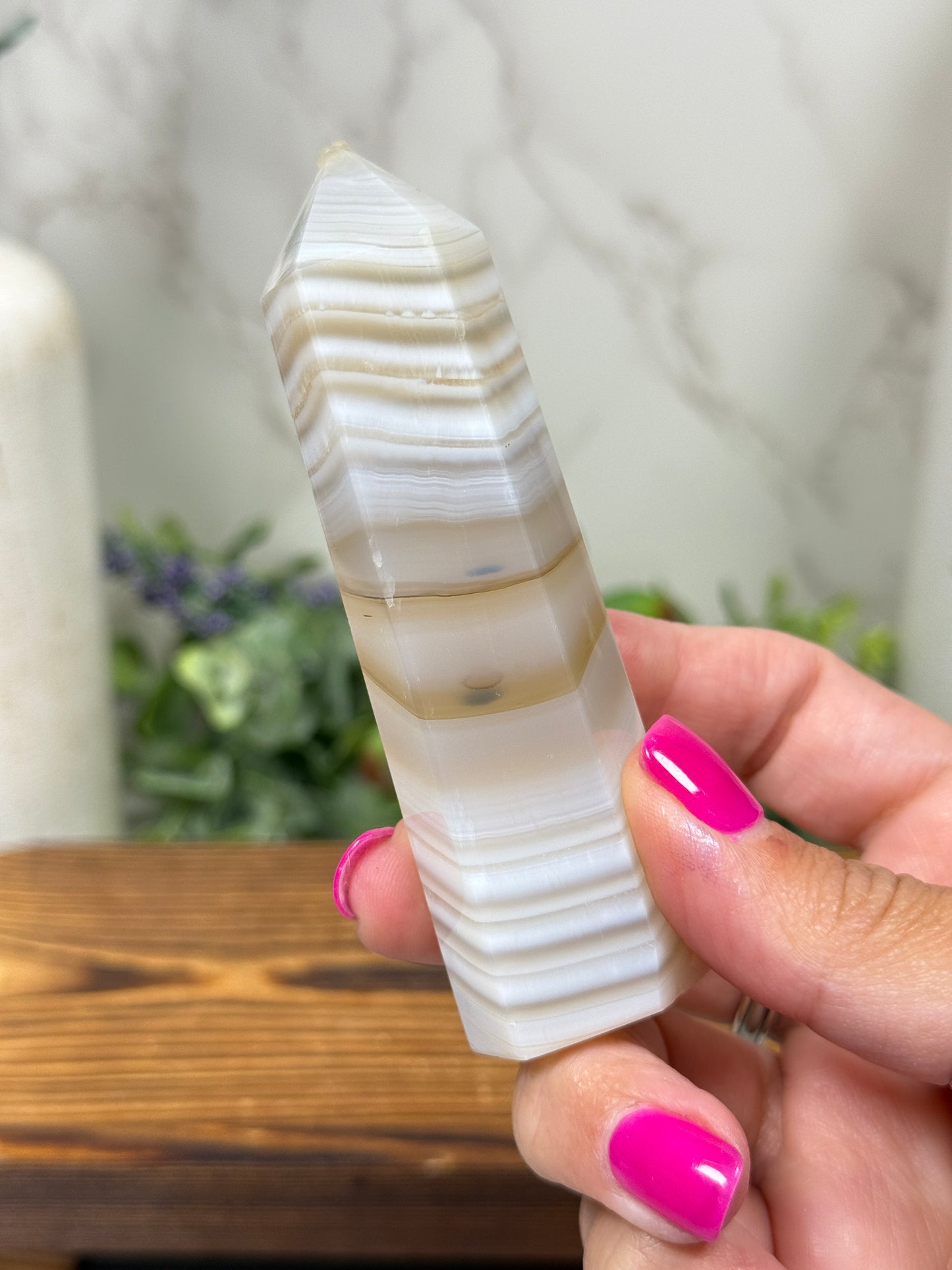 White Banded Agate Towers