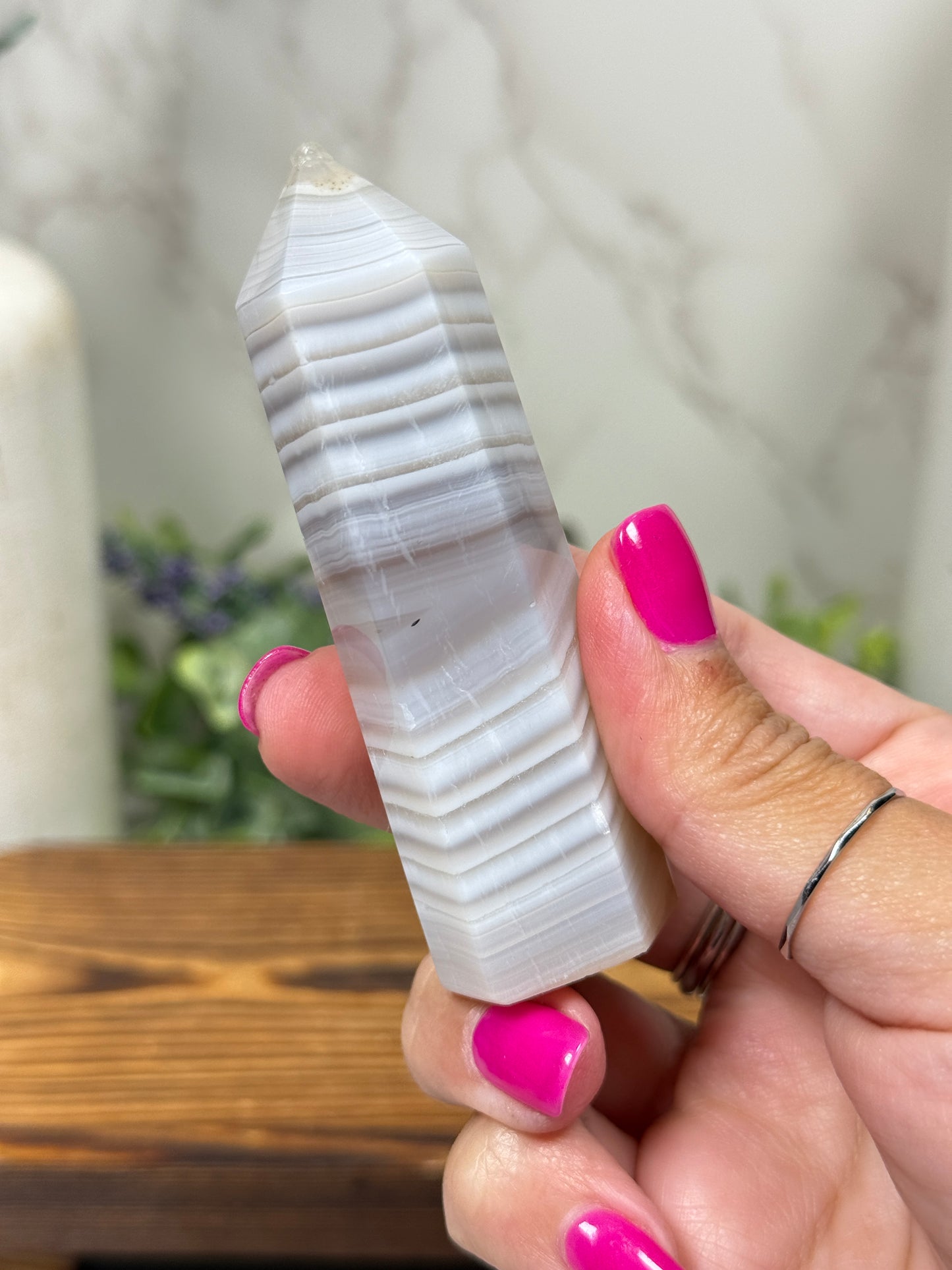 White Banded Agate Towers