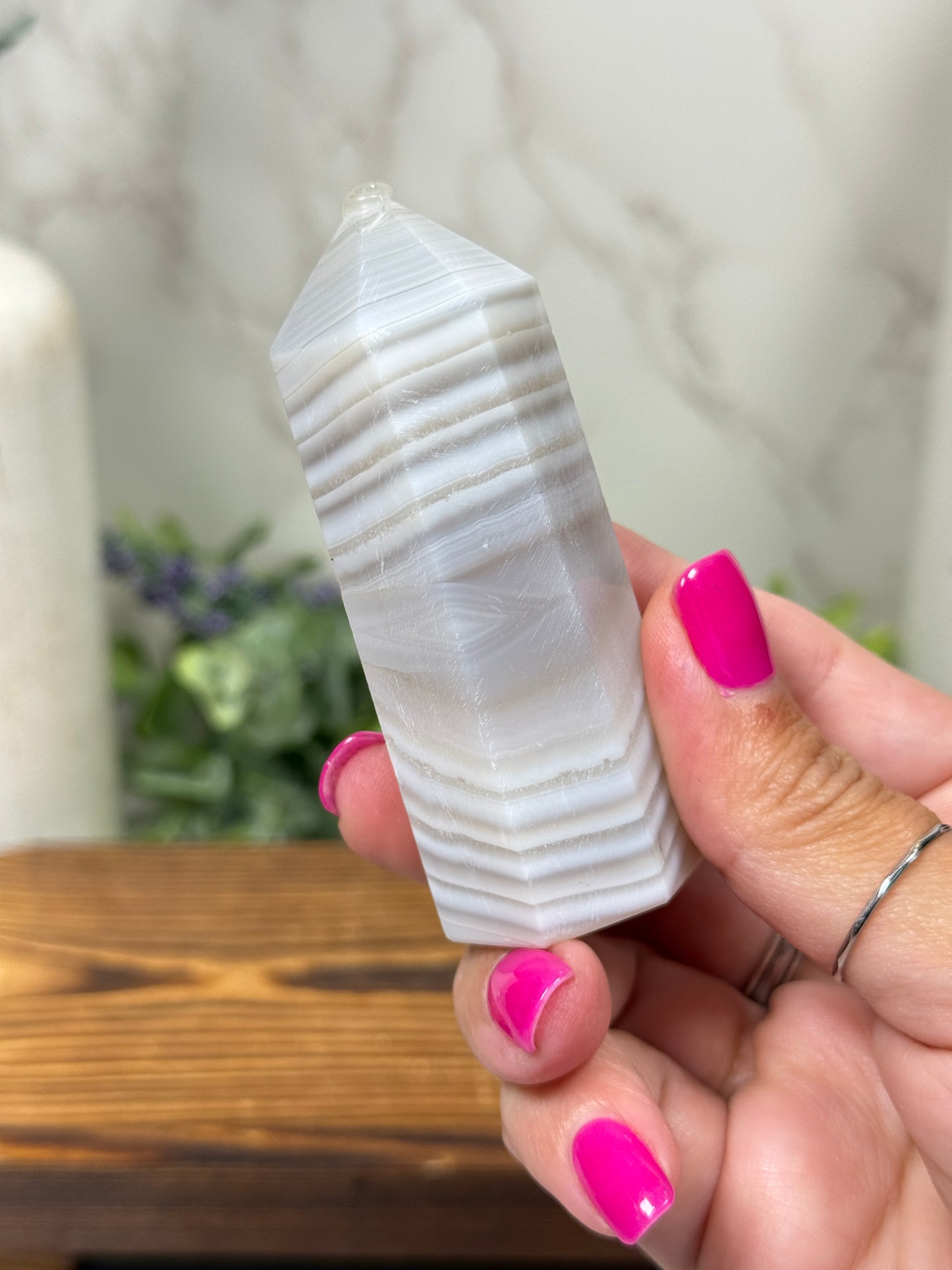 White Banded Agate Towers
