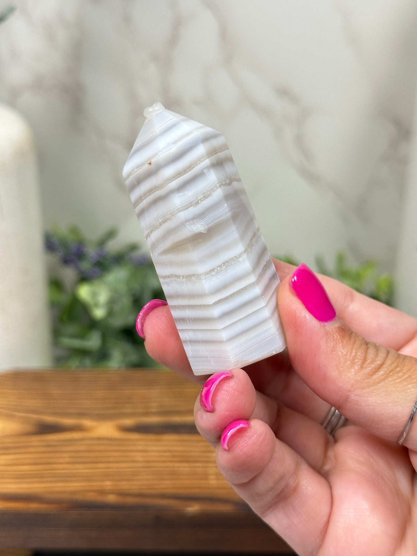 White Banded Agate Towers