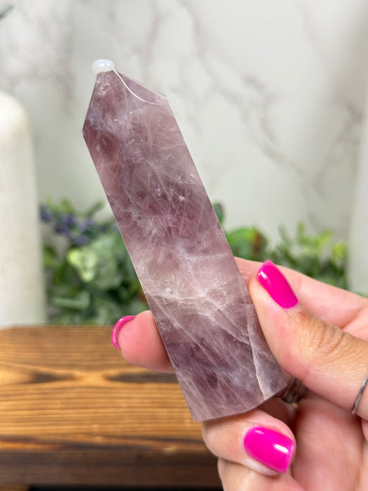 Purple Lavender Rose Quartz Towers (HQ)