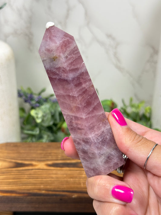 Purple Lavender Rose Quartz Towers (HQ)