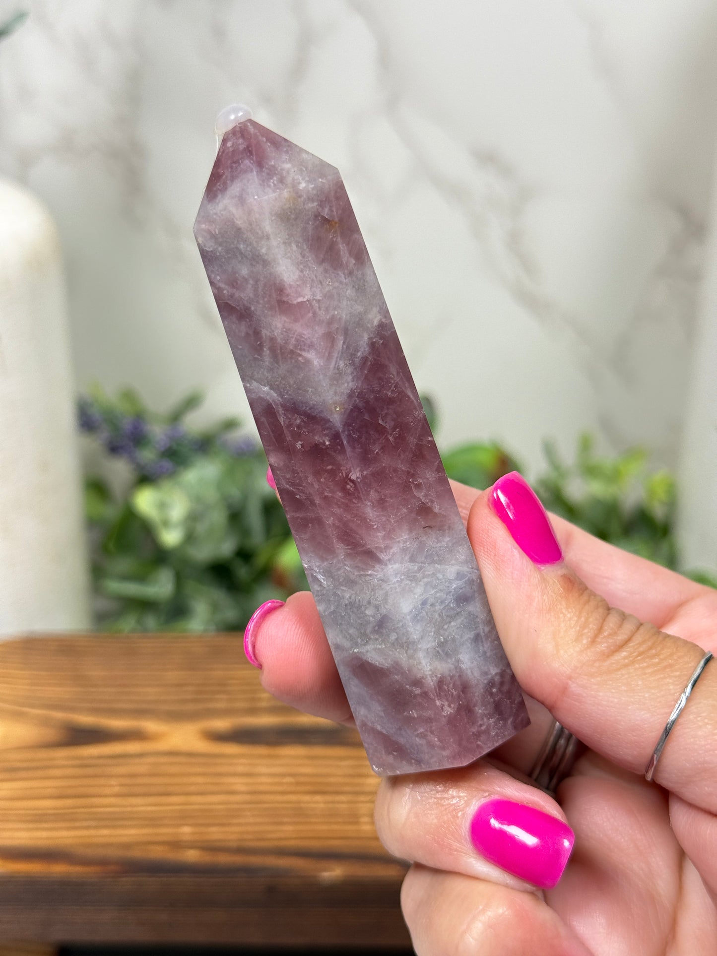 Purple Lavender Rose Quartz Towers (HQ)
