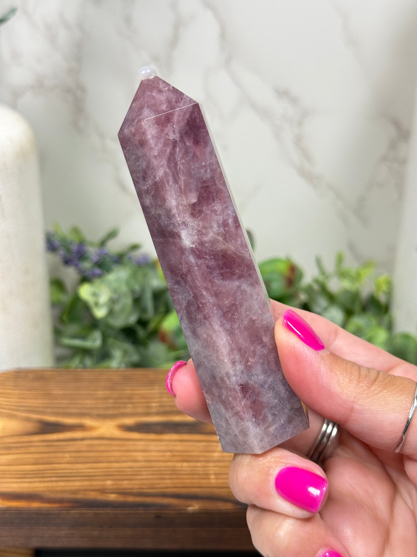 Purple Lavender Rose Quartz Towers (HQ)