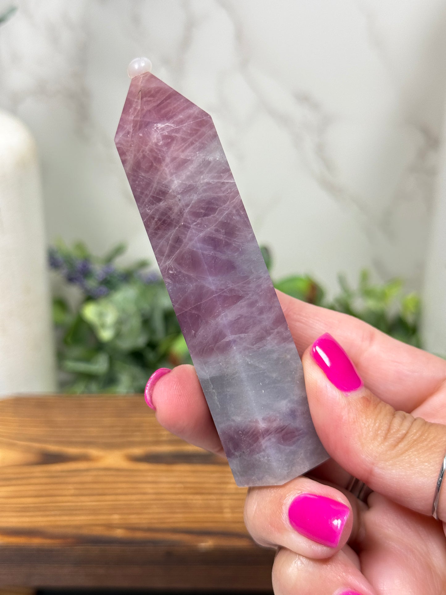 Purple Lavender Rose Quartz Towers (HQ)