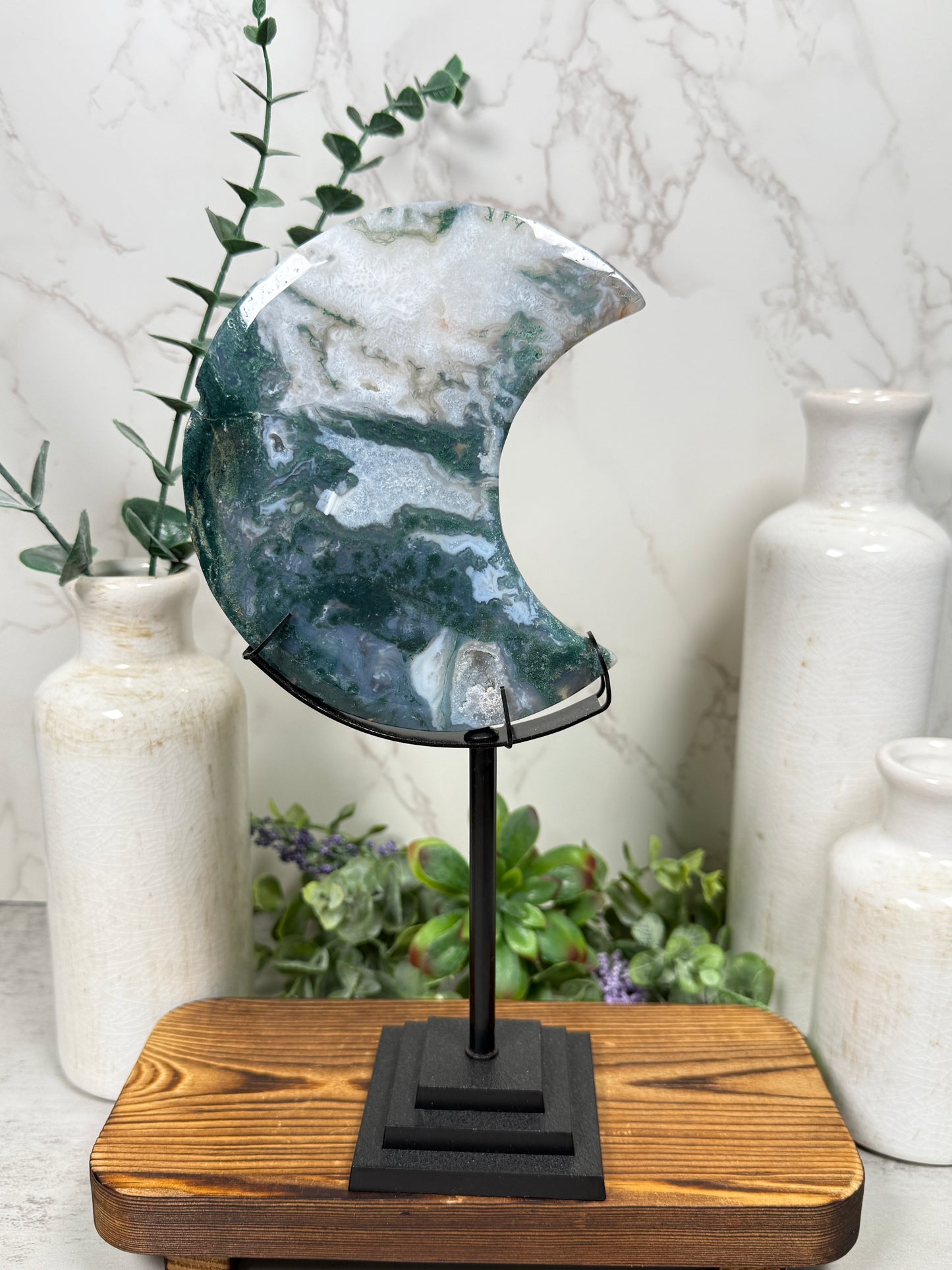 Moss Agate Luna | Moon - A
