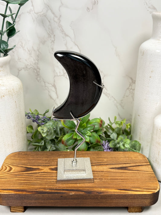 Silver Obsidian Moon | Luna