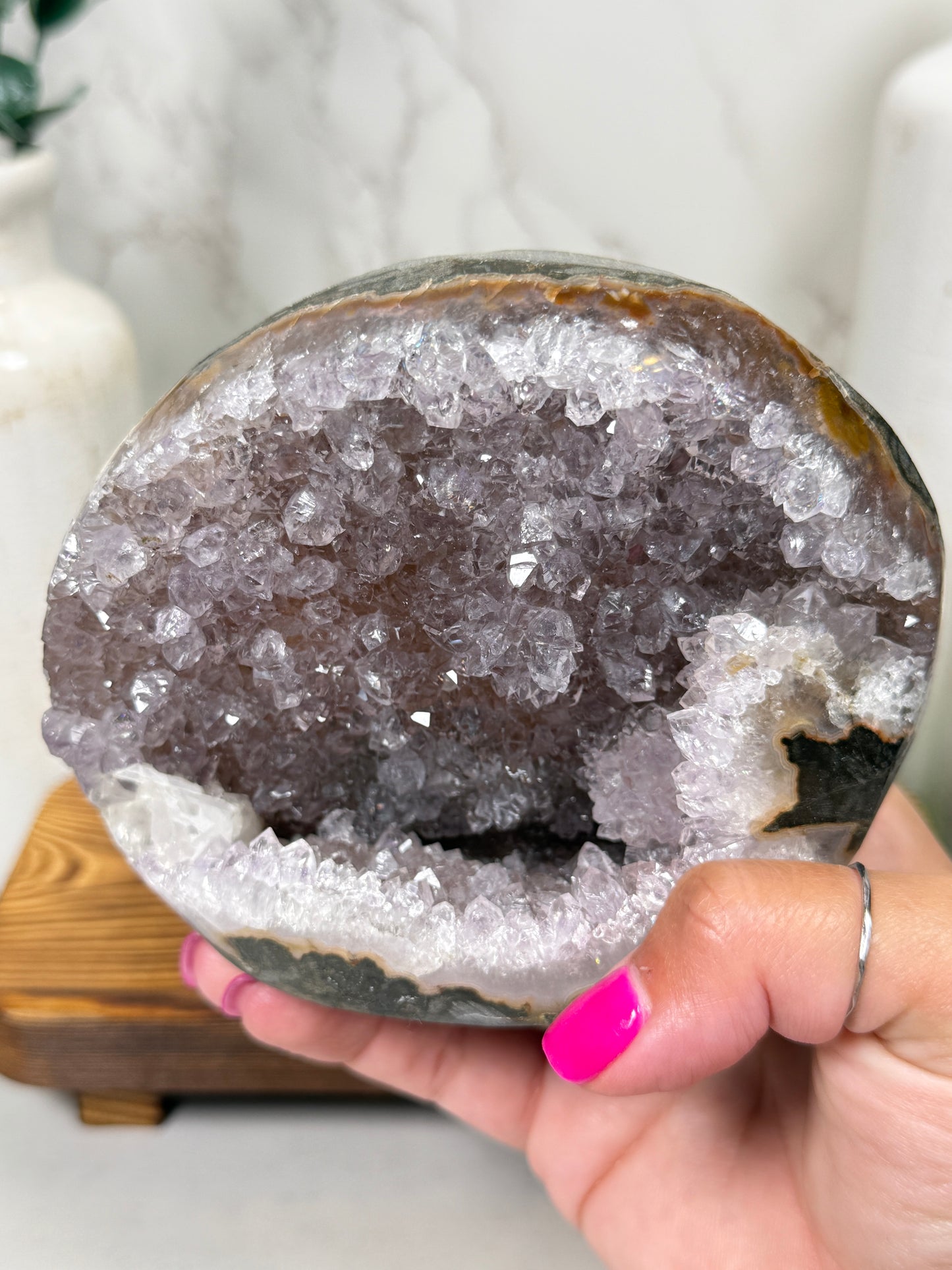 Pink Sherbet Amethyst Free Form