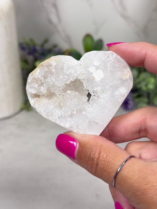 Quartz Geode Hearts