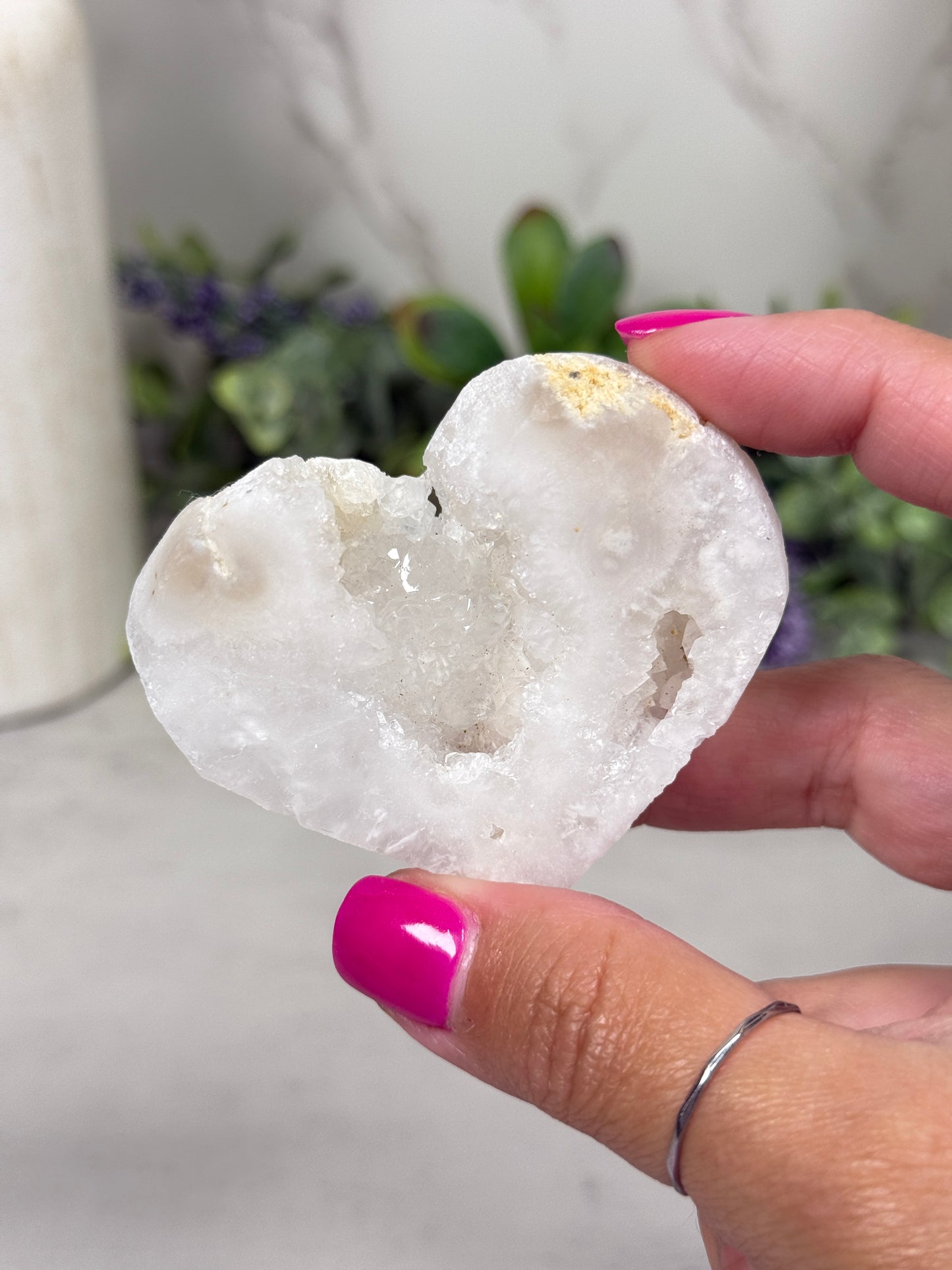 Quartz Geode Hearts