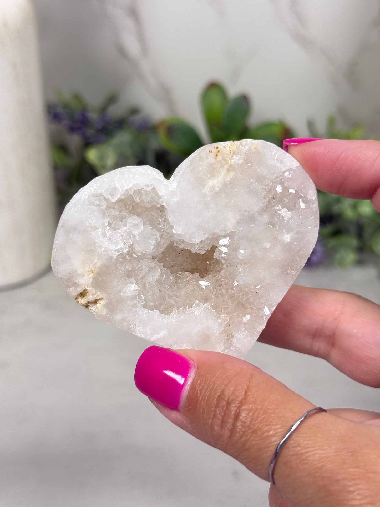 Quartz Geode Hearts