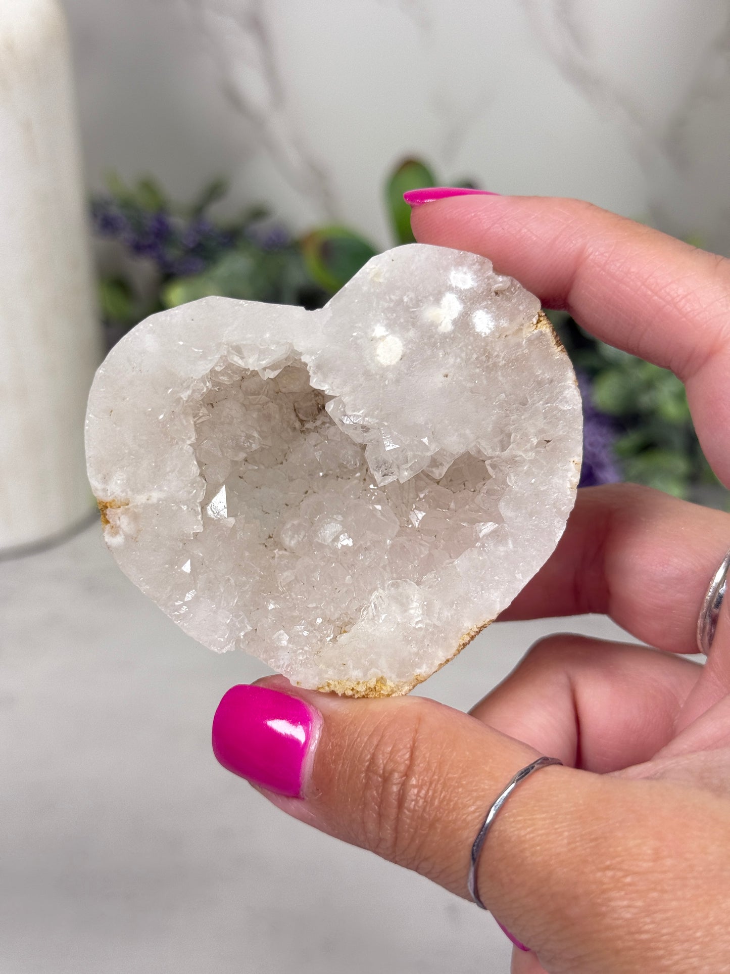 Quartz Geode Hearts