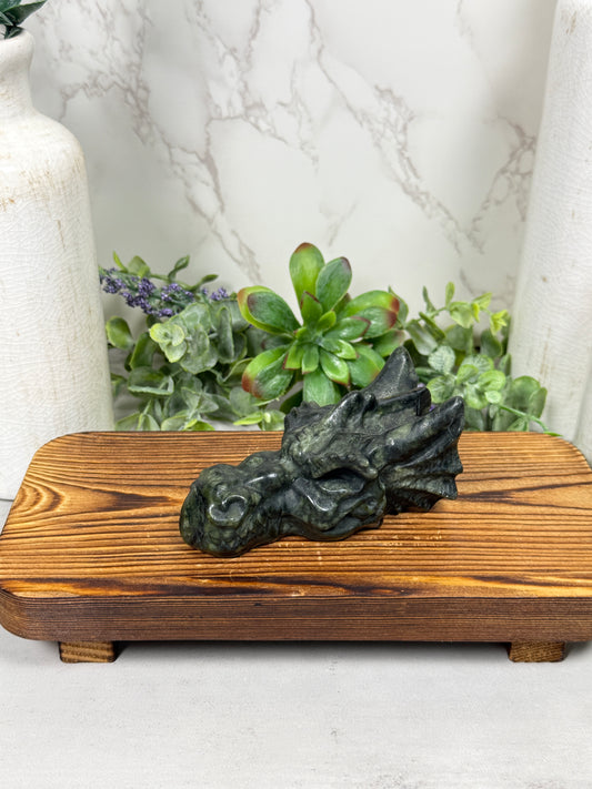 Green Jade Dragon Head