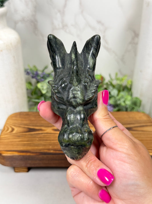 Green Jade Dragon Head