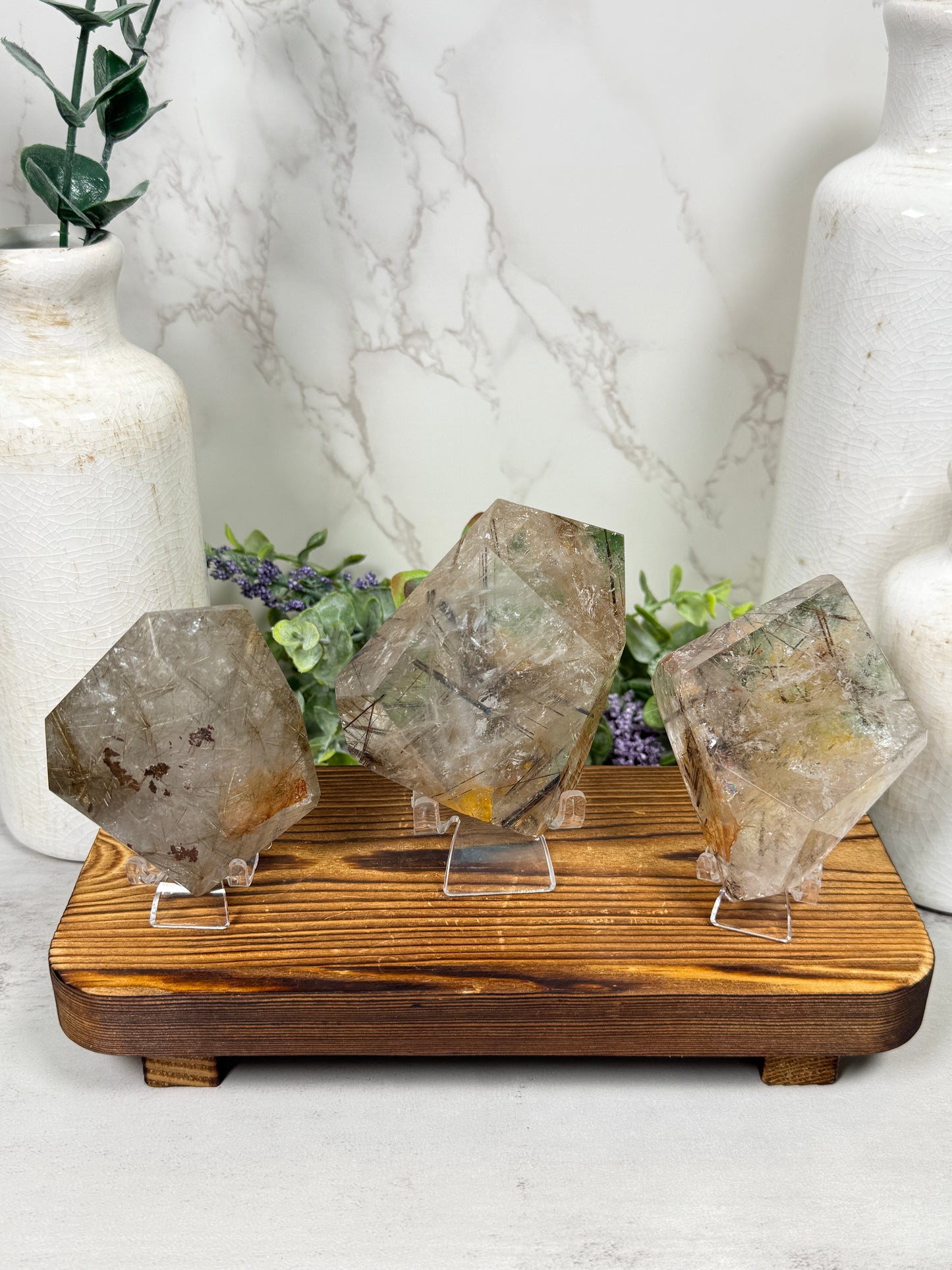 Rutile Quartz Free Forms (Gold, Red, Silver)