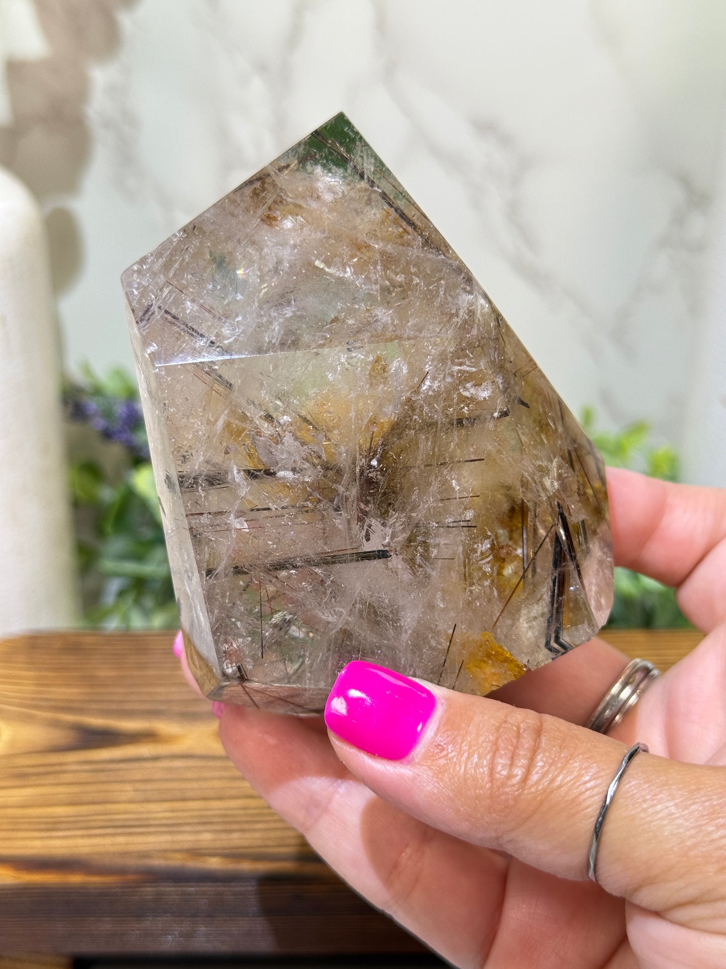 Rutile Quartz Free Forms (Gold, Red, Silver)