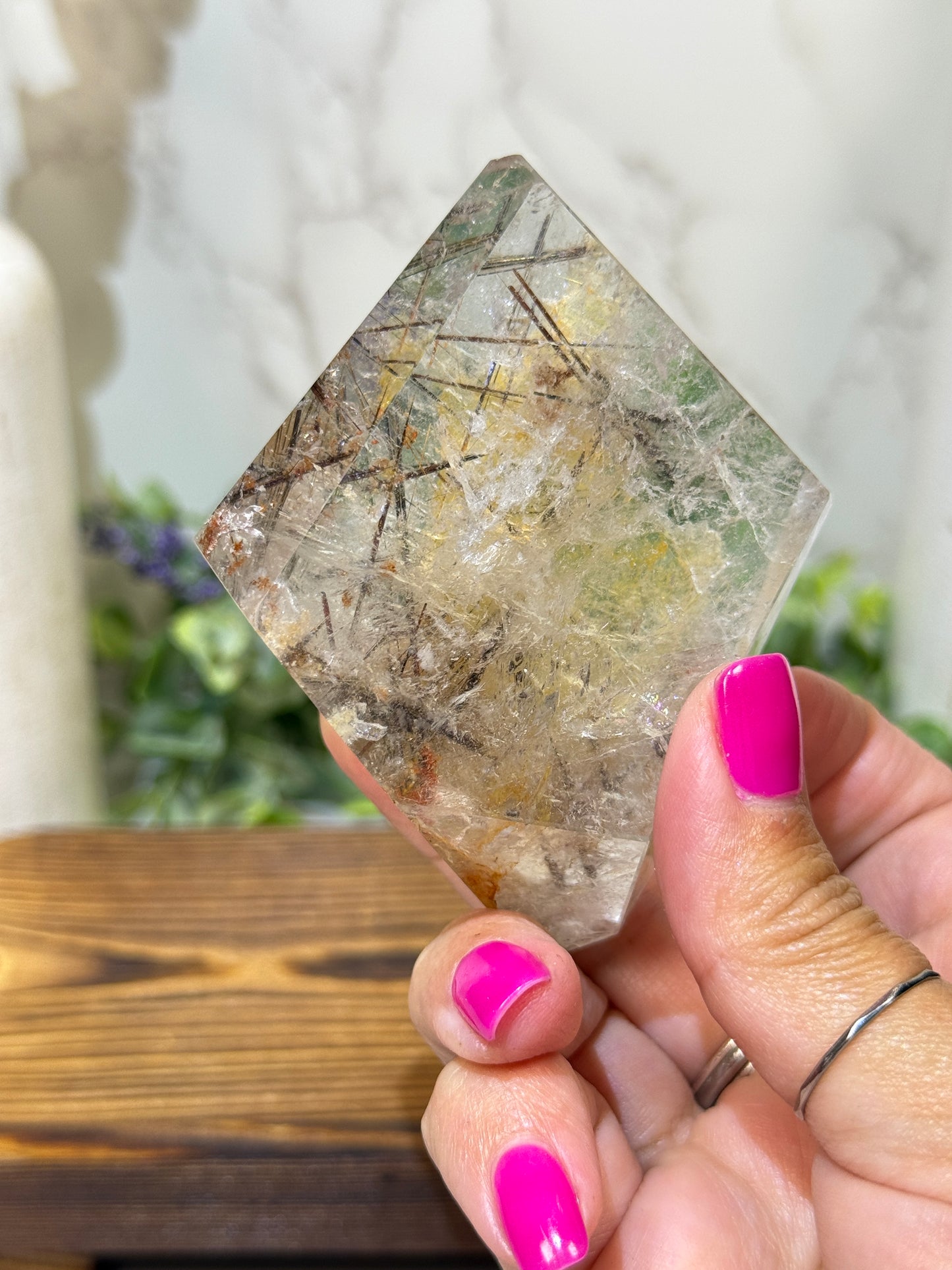 Rutile Quartz Free Forms (Gold, Red, Silver)