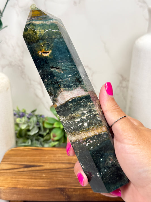 Orbicular Ocean Jasper Tower