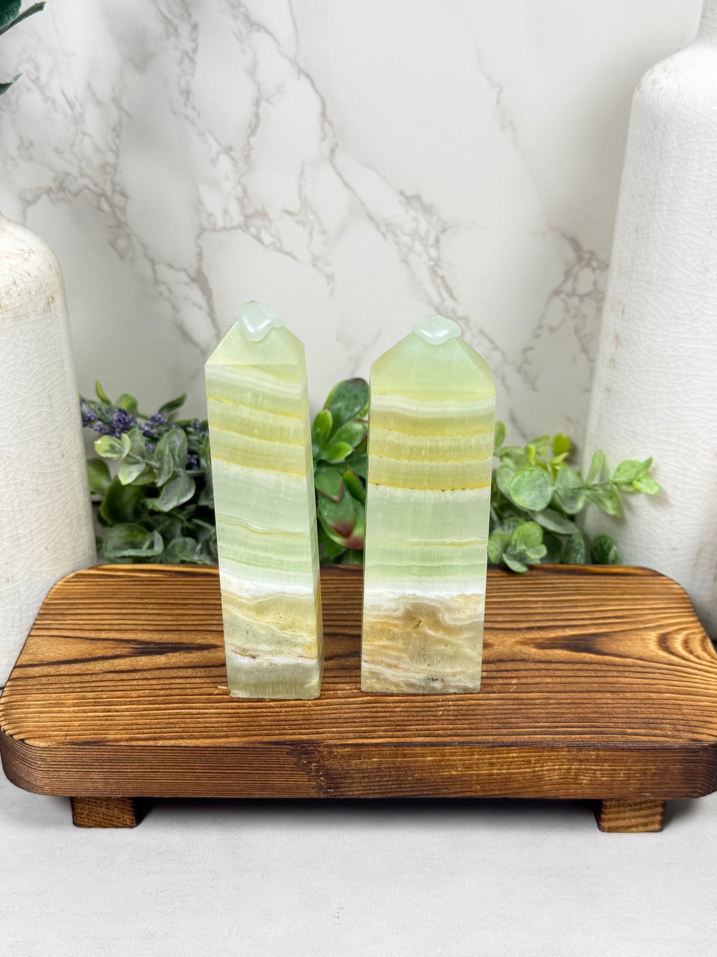 Pistachio Calcite Towers