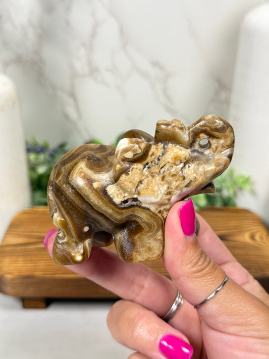 Chocolate Calcite Elephants