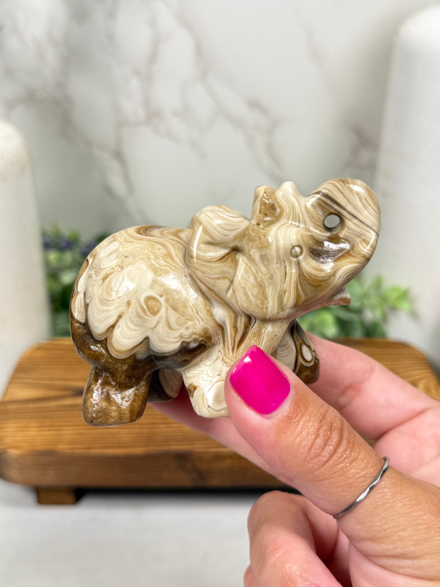 Chocolate Calcite Elephants