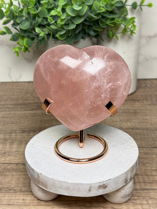 Pink Rose Quartz Heart