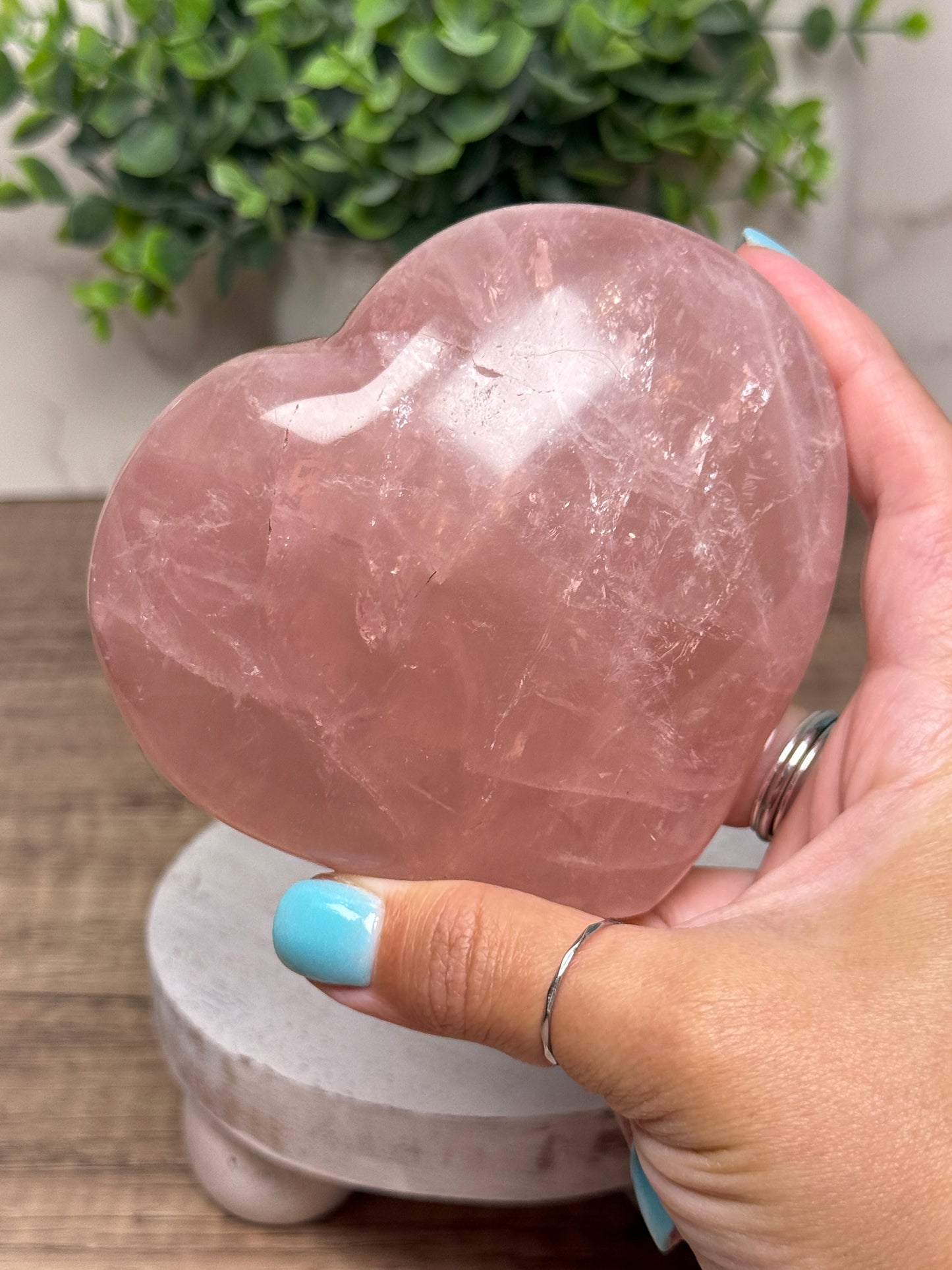Pink Rose Quartz Heart