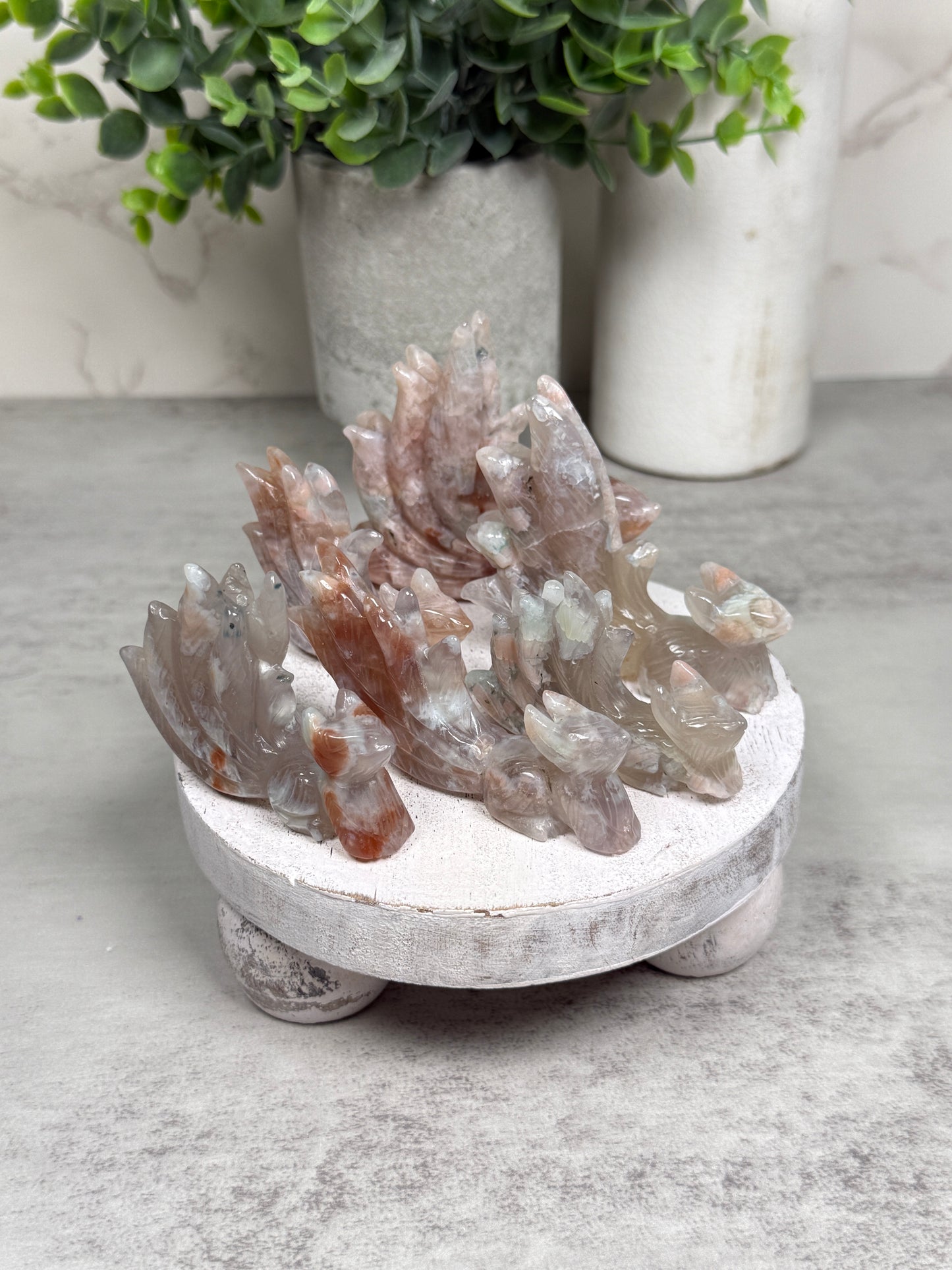 Flower Agate 9 Tails - You Pick!