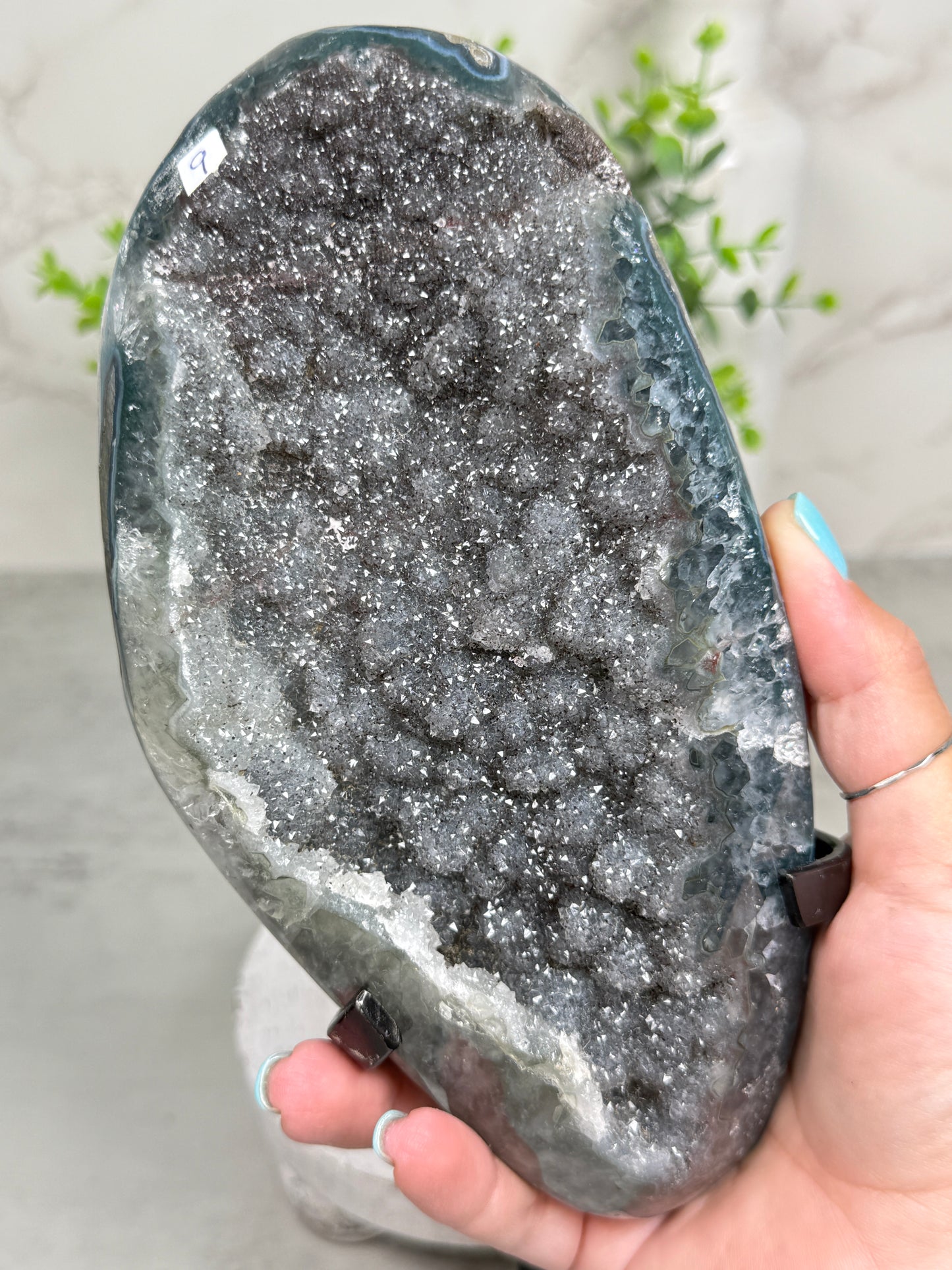 Black Amethyst on Stand from Uruguay
