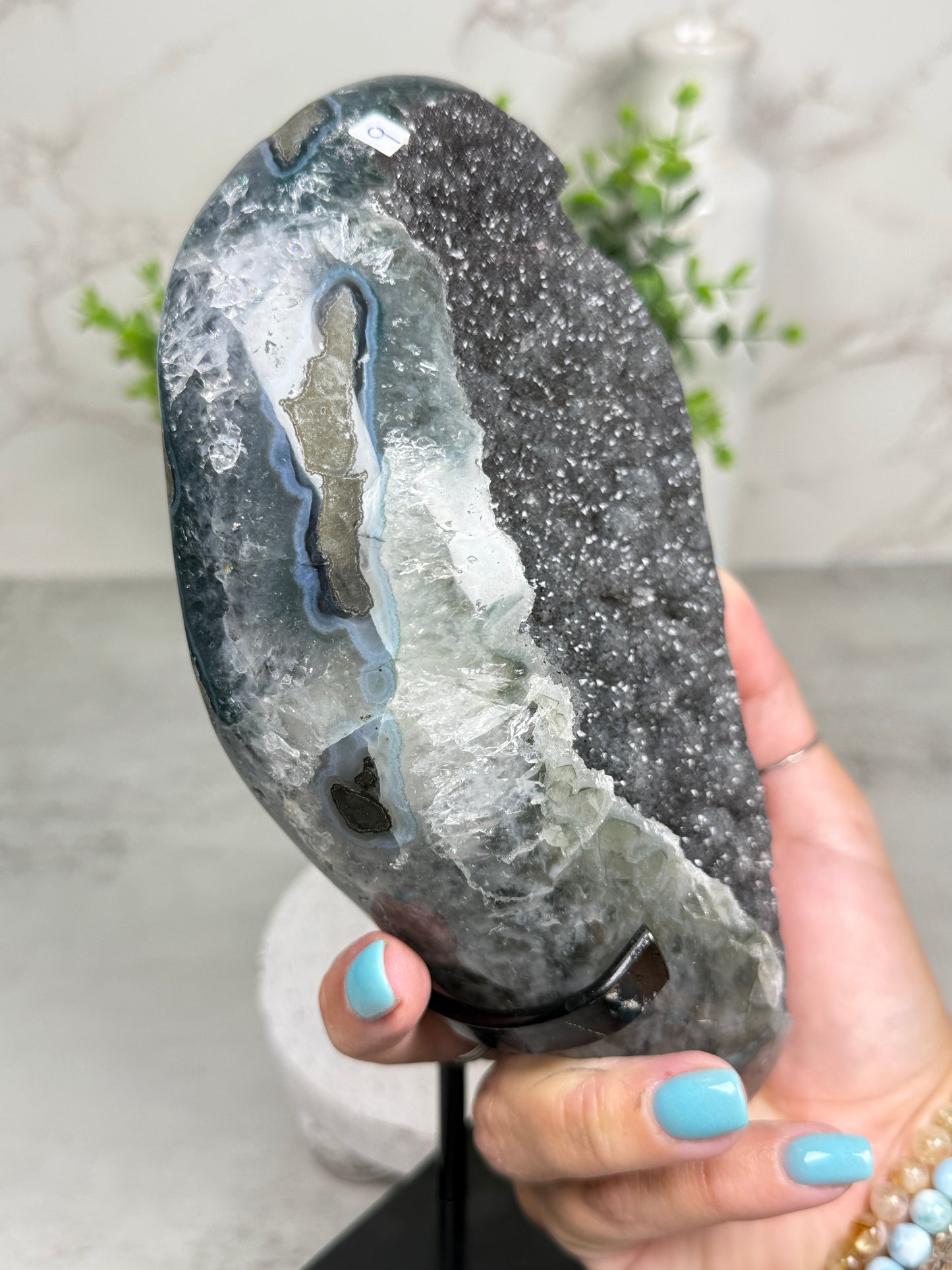 Black Amethyst on Stand from Uruguay
