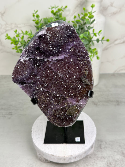 Plum Amethyst on Stand from Uruguay