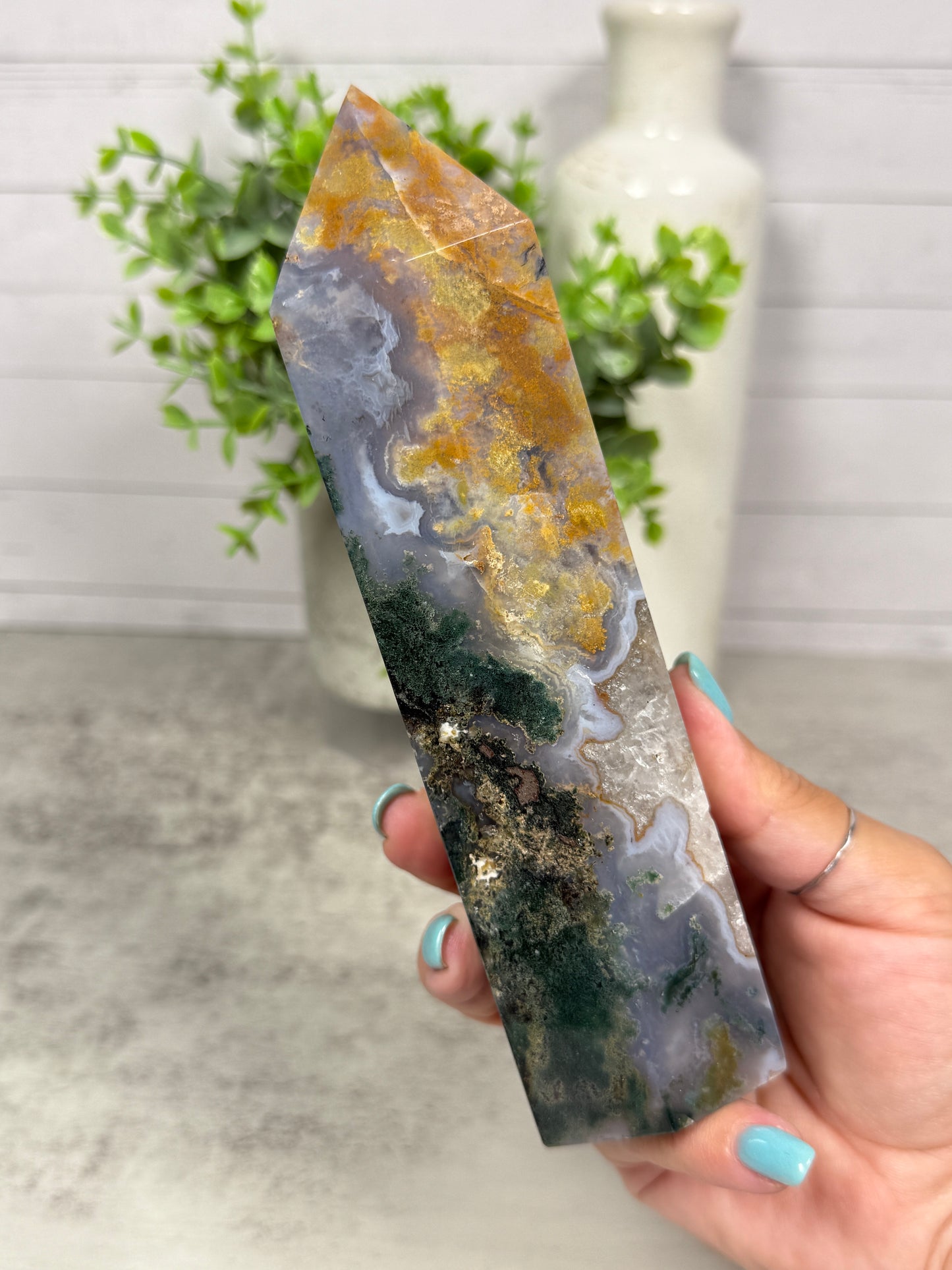 Imperfect 4 Season Moss Agate Tower