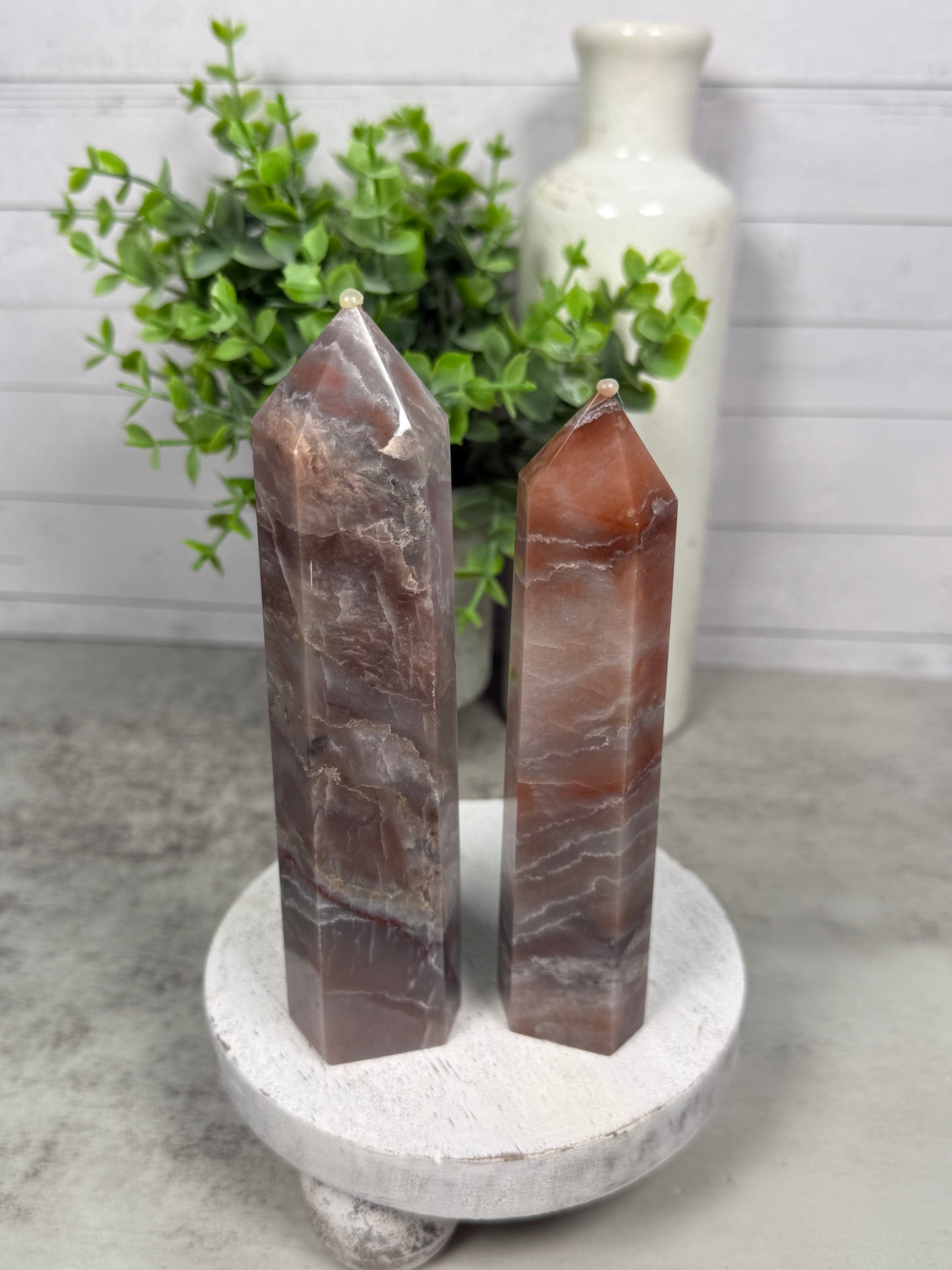 Pink Stormy Agate Towers