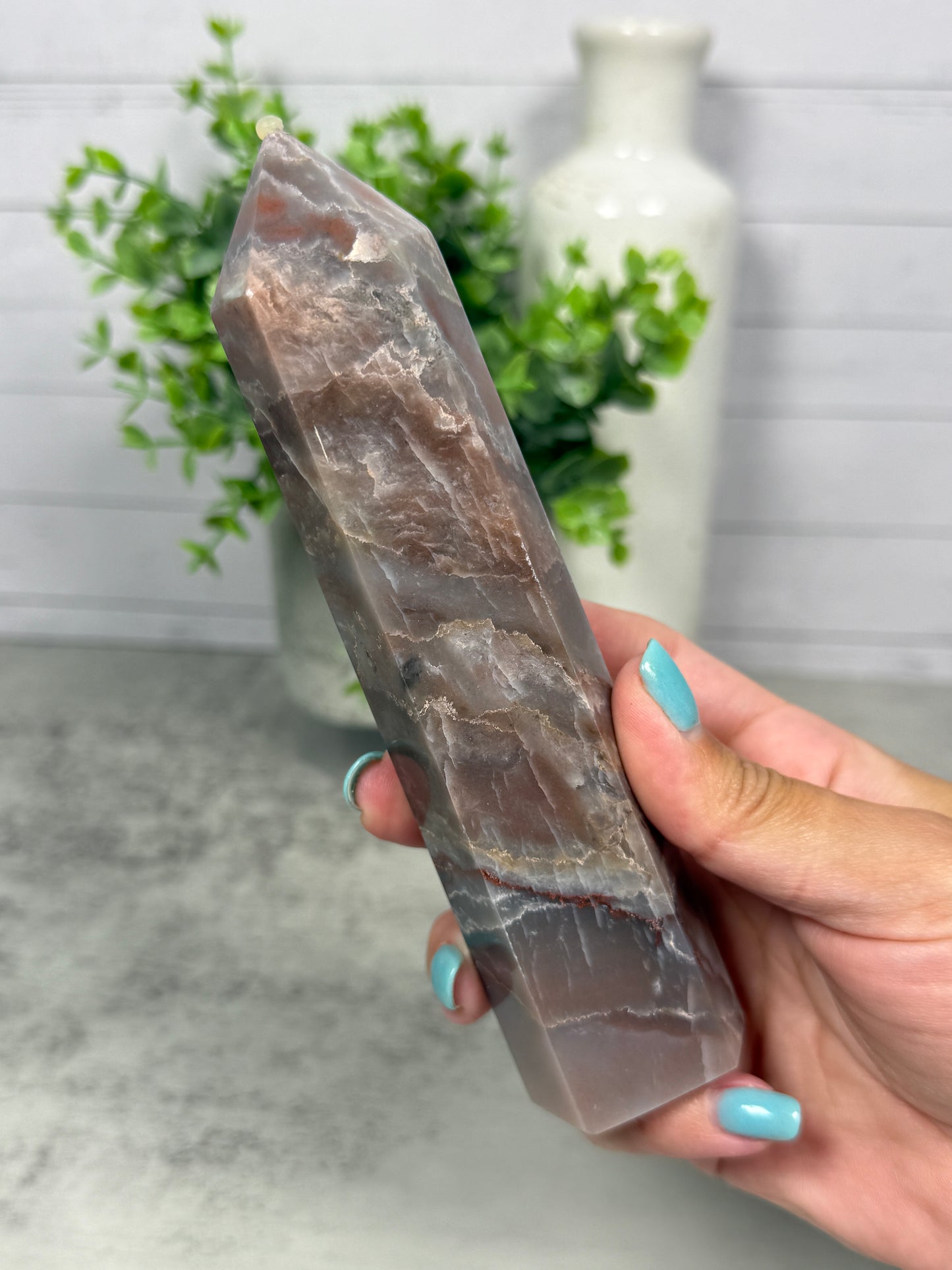 Pink Stormy Agate Towers