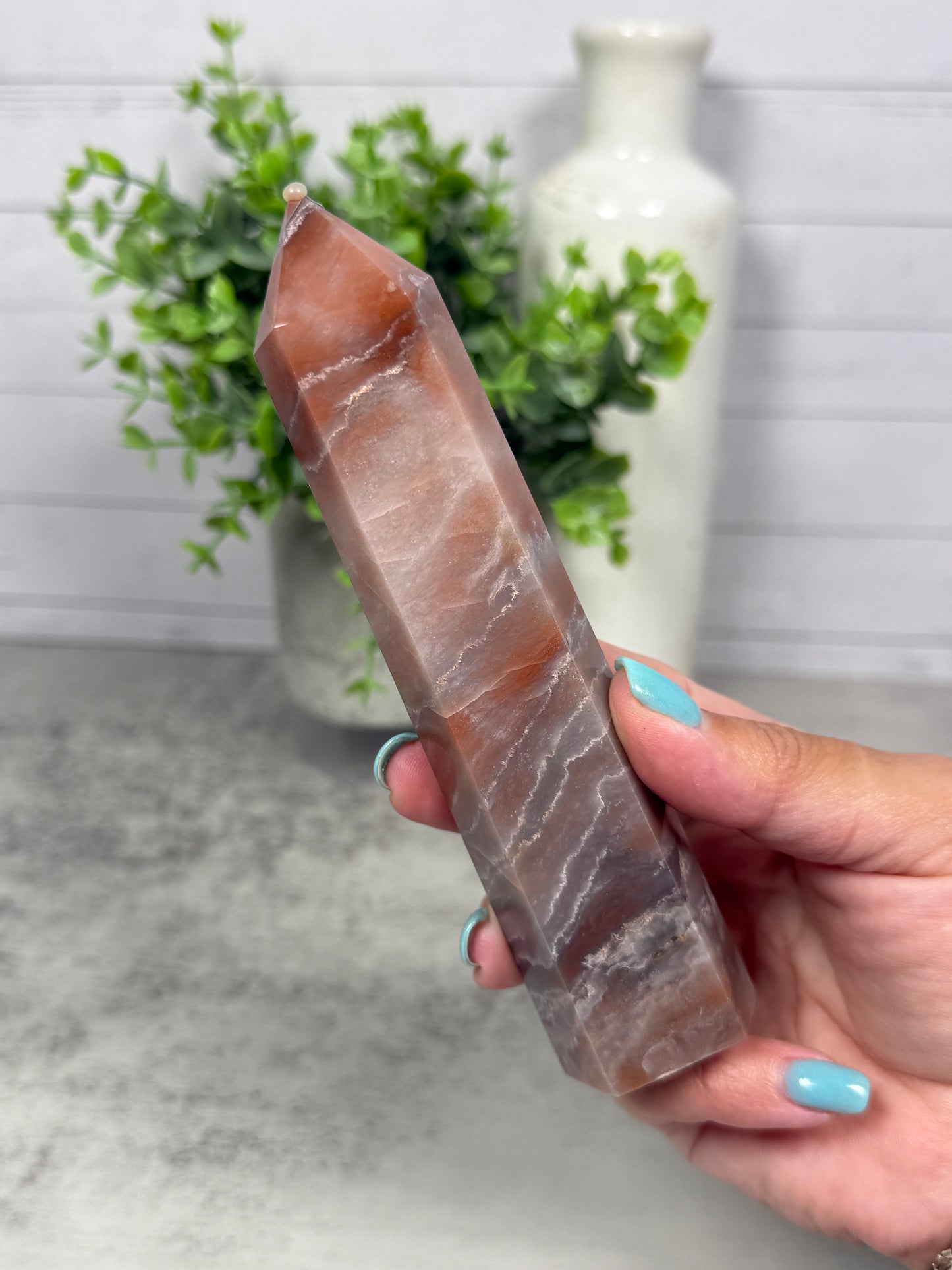 Pink Stormy Agate Towers