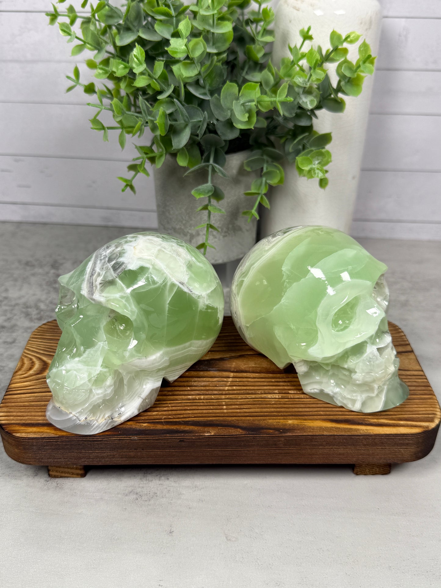 Green Onyx Skulls from Mexico