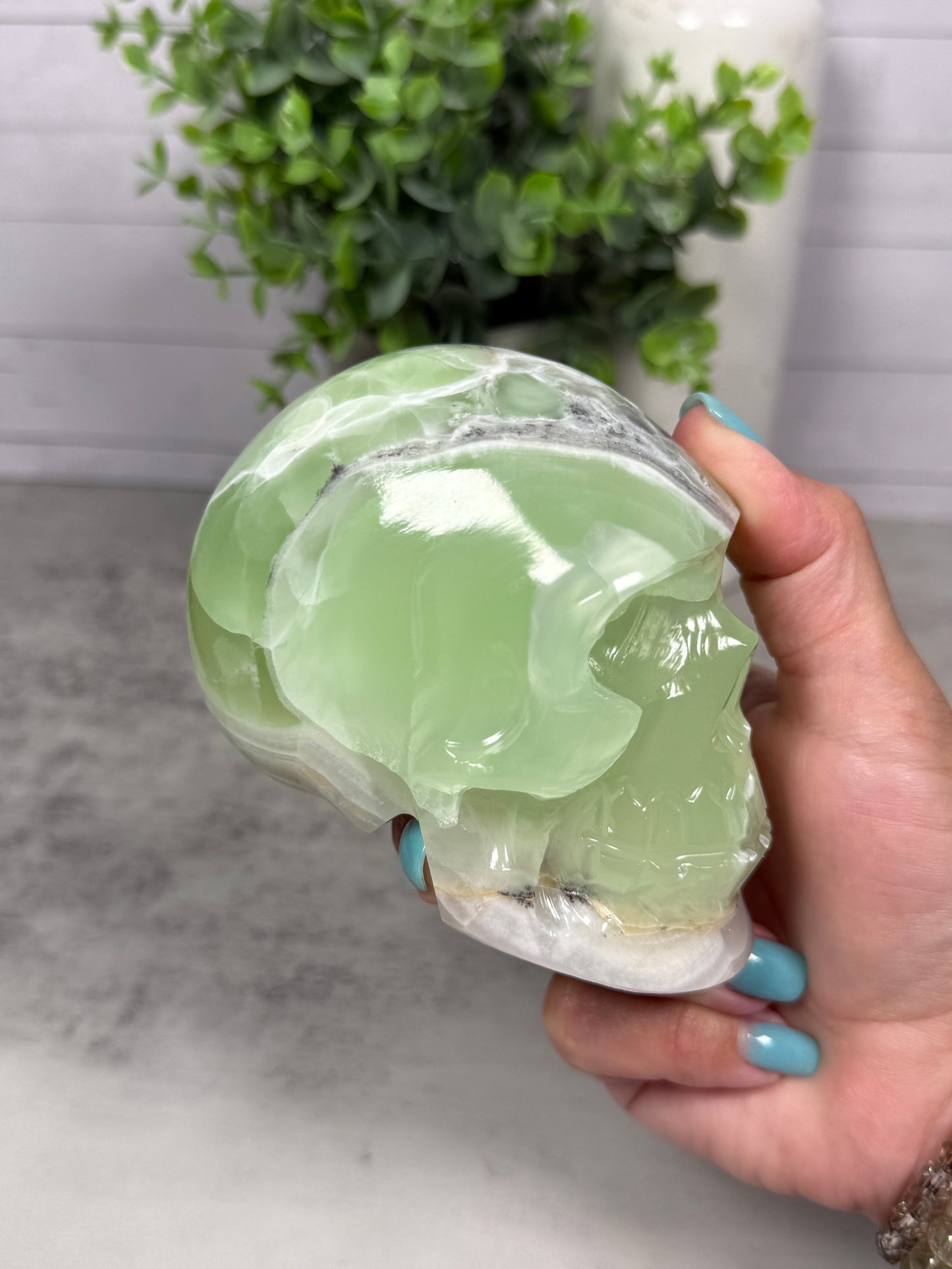 Green Onyx Skulls from Mexico